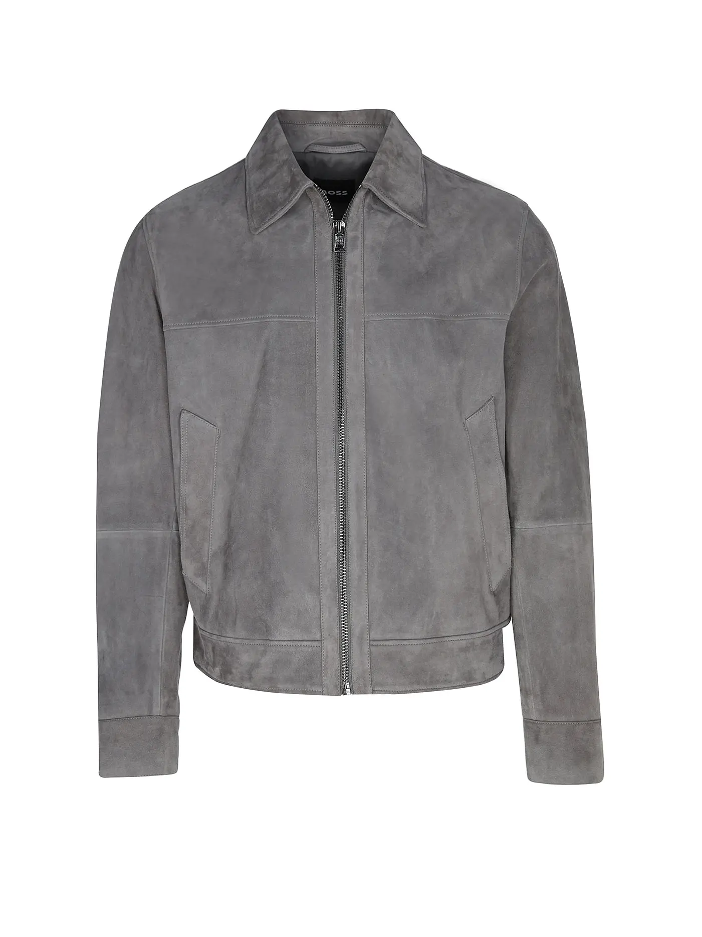 BOSS | Lederjacke H-MALBANO5 | grau